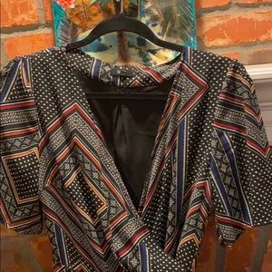 Lucca Multi-colored Maci Wrap Dress